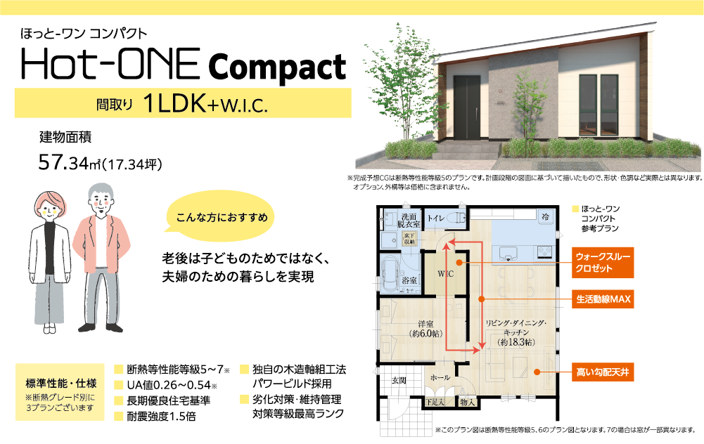 新プランほっと-ワン1LDK間取り