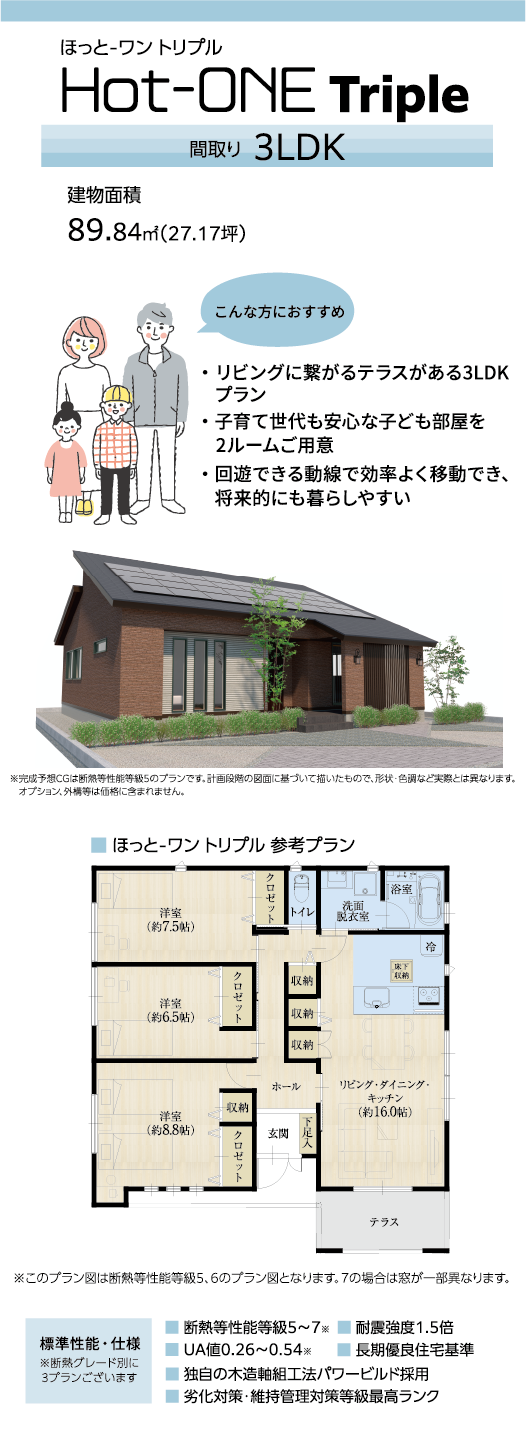 新プランほっと-ワン3LDK間取り